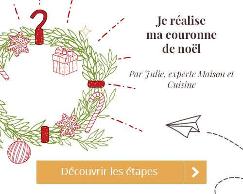 Je réalise ma couronne de Noël